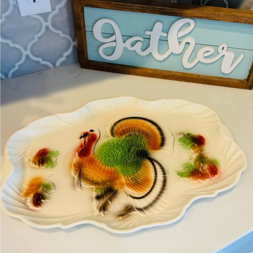 Vintage Turkey Platter Lane&Co 1959